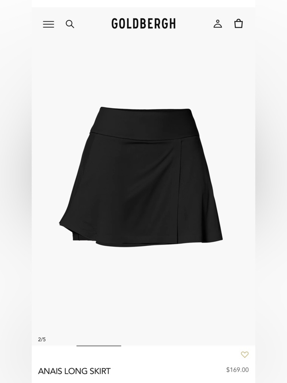 Goldbergh Black Circle Skirt with Flared Overlay NWT Size Medium.